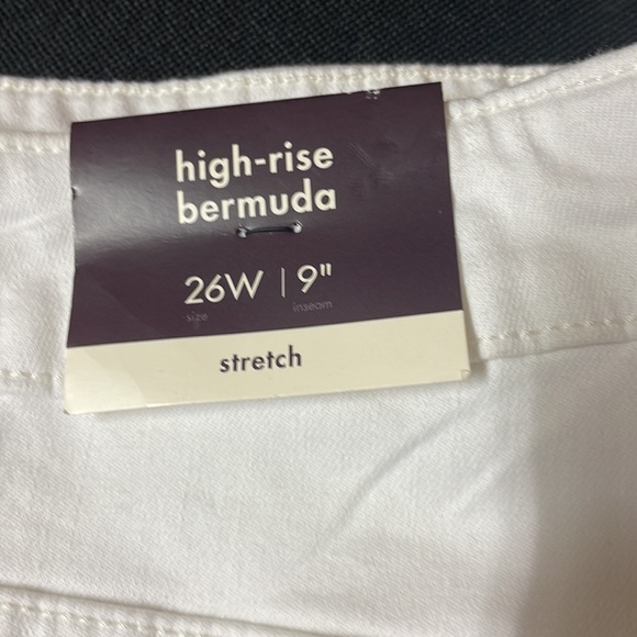 Bermuda high rise white jeans shorts - Picture 10 of 10